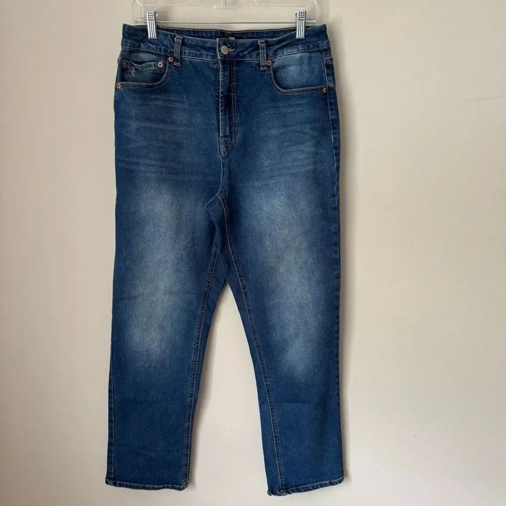 Frye High Rise Blue Denim Relaxed Fit Jeans Size 8